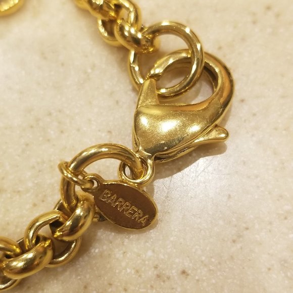 RARE RUNWAY STATEMENT JOSE MARIA BARRERA GOLD SUN CRYSTAL STONE STRAND NECKLACE - Picture 8 of 15